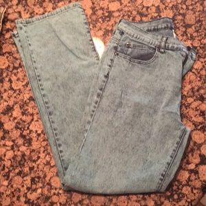 Diane Gilman turquoise w black denim jeans